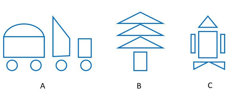 Dạng toán nhận biết hình học lớp 1