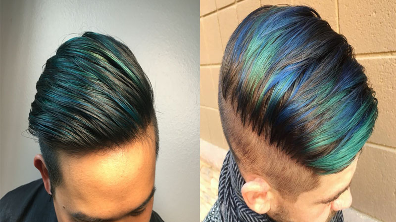 10 kiểu tóc nhuộm tóc nam màu xanh rêu nhạt 20 kiểu nhuộm tóc màu xanh  rêu nam đẹp nhất 2023