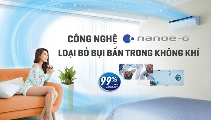 Bộ lọc Nanoe-G giúp lọc bụi tối ưu trên máy lạnh Panasonic