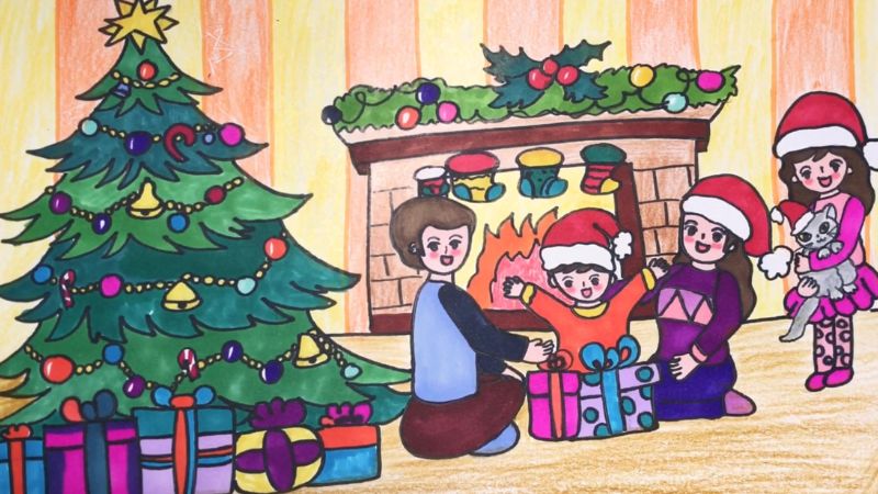 Top 9 Vẽ Tranh Đề Tài Lễ Hội Giáng Sinh  Trung Cấp Nghề Thương Mại Du Lịch  Thanh Hoá