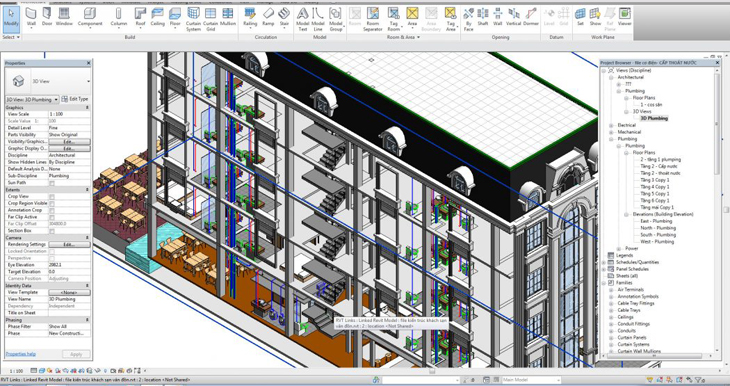 Autodesk Revit có khả năng tạo các mô hình 3D